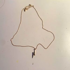 Gold lightning bolt necklace